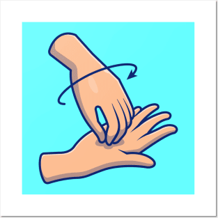 Washing hand cartoon 11 Posters and Art